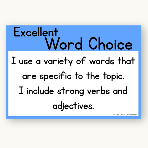 English Posters Reading and Writing Bundle - Bright Theme - Miss Jacobs Little Learners