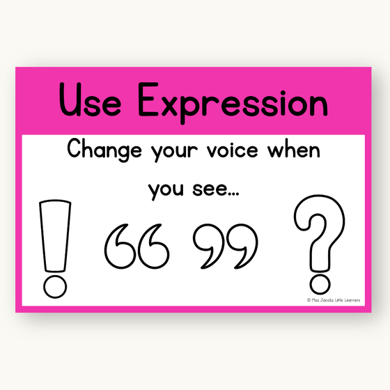 English Posters Reading and Writing Bundle - Bright Theme - Miss Jacobs Little Learners