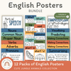 English Posters Reading and Writing Bundle - Cute Jungle Animals - Miss Jacobs Little Learners