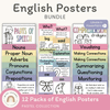 English Posters Reading and Writing Bundle - Daisy Gingham Pastels - Miss Jacobs Little Learners
