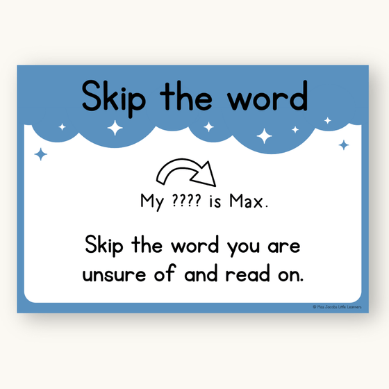 English Posters Reading and Writing Bundle - Dreamy Space Theme - Miss Jacobs Little Learners