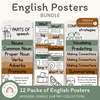 English Posters Reading and Writing Bundle - Modern Jungle Earthy - Miss Jacobs Little Learners