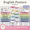 English Posters Reading and Writing Bundle - Pastel Theme - Miss Jacobs Little Learners