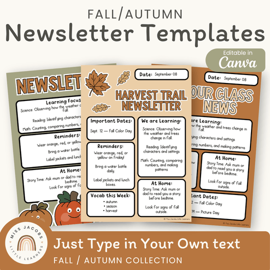 Fall Newsletter Templates