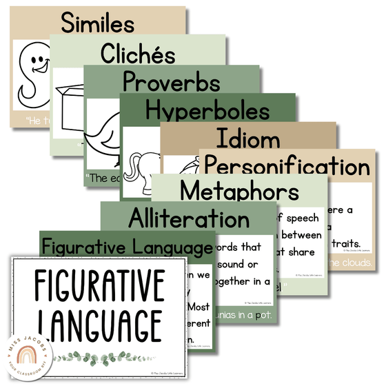 Figurative Language - Modern Botanical Classroom Decor - Miss Jacobs Little Learners