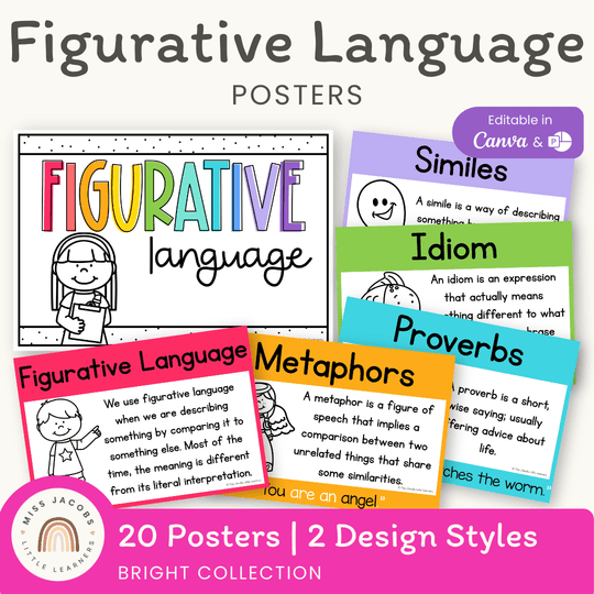 Figurative Language Posters - Bright Theme