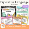 Figurative Language Posters - Cutesy Composition Notebook English Decor - Miss Jacobs Little Learners