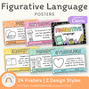 Figurative Language Posters - Cutesy Composition Notebook English Decor - Miss Jacobs Little Learners