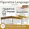 Figurative Language Posters - Daisy Gingham Neutrals Decor - Miss Jacobs Little Learners
