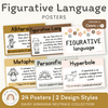 Figurative Language Posters - Daisy Gingham Neutrals Decor - Miss Jacobs Little Learners