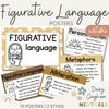 Figurative Language Posters | Daisy Gingham Neutrals English Classroom Decor - Miss Jacobs Little Learners