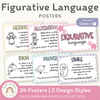 Figurative Language Posters - Daisy Gingham Pastels English Decor - Miss Jacobs Little Learners