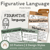Figurative Language Posters - Modern Jungle Earthy Decor - Miss Jacobs Little Learners