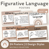 Figurative Language Posters - Neutrals English Decor - Miss Jacobs Little Learners