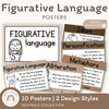 Figurative Language Posters | Ombre Neutral English Classroom Decor - Miss Jacobs Little Learners