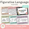 Figurative Language Posters - Pastel Composition Notebook English Decor - Miss Jacobs Little Learners