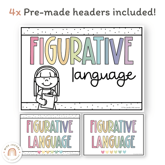 Figurative Language Posters - Pastel Theme - Miss Jacobs Little Learners