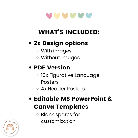 Figurative Language Posters - Pastel Theme - Miss Jacobs Little Learners