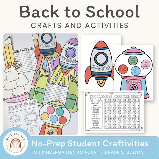 First Day of Class Activities & Crafts Bundle