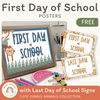 First Day of School Poster | Cute Jungle Safari Animals Classroom Decor Theme | Includes Last Day - Miss Jacobs Little Learners