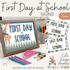 First Day of School Poster | Cute Jungle Safari Animals Classroom Decor Theme | Includes Last Day - Miss Jacobs Little Learners