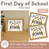First Day of School Signs - Boho Rainbow Neutrals Decor - Miss Jacobs Little Learners