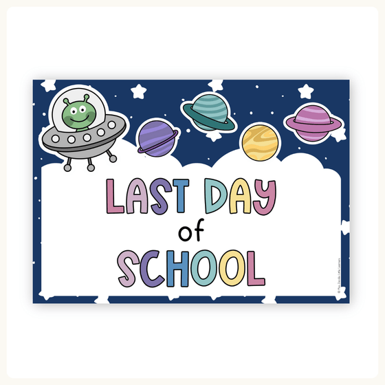 First Day of School Signs - Dreamy Space Theme Classroom Decor - Miss Jacobs Little Learners