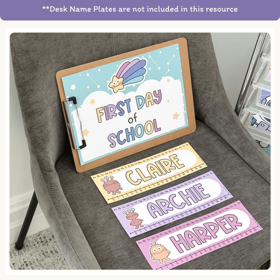 First Day of School Signs - Dreamy Space Theme Classroom Decor - Miss Jacobs Little Learners