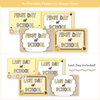 First Day of School Signs - Happy Hive Classroom Decor - Miss Jacobs Little Learners