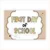 First Day of School Signs - Happy Hive Classroom Decor - Miss Jacobs Little Learners