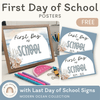 First Day of School Signs - Modern Ocean Classroom Decor - Miss Jacobs Little Learners