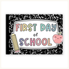 First Day of School Signs - Pastel Composition Notebook Classroom Decor - Miss Jacobs Little Learners