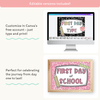 First Day of School Signs - Pastel Composition Notebook Classroom Decor - Miss Jacobs Little Learners