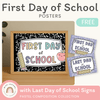 First Day of School Signs - Pastel Composition Notebook Classroom Decor - Miss Jacobs Little Learners