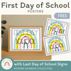 First Day of School Signs - Rainbow Calm Colors Decor - Miss Jacobs Little Learners