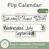 Flip Calendar - Botanical Classroom Decor - Miss Jacobs Little Learners