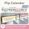Flip Calendar - Daisy Gingham Pastels Decor - Miss Jacobs Little Learners