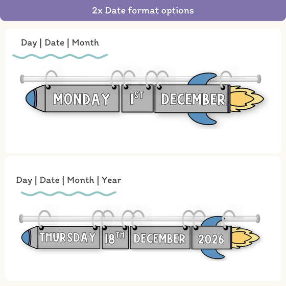 Flip Calendar - Dreamy Space Classroom Decor - Miss Jacobs Little Learners