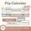 Flip Calendar - Spotty Boho Classroom Decor - Miss Jacobs Little Learners