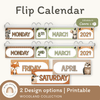 Flip Calendar - Woodland Theme Classroom Decor - Miss Jacobs Little Learners