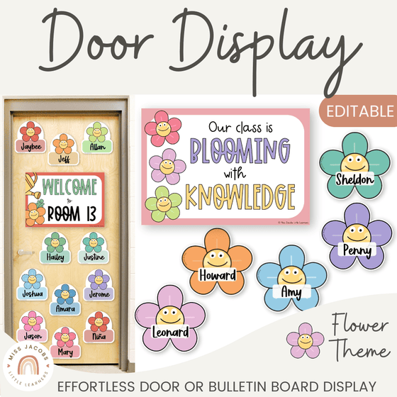 Flower Door Display Classroom Decor - Miss Jacobs Little Learners