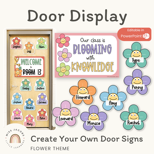 Flower Door Display Classroom Decor