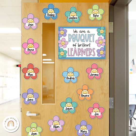 Flower Door Display Classroom Decor - Miss Jacobs Little Learners