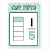 Fraction Anchor Charts - Pastel Composition Notebook Math Decor - Miss Jacobs Little Learners