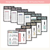 Fraction Anchor Charts - Pastel Composition Notebook Math Decor - Miss Jacobs Little Learners