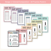 Fraction Anchor Charts - Pastel Composition Notebook Math Decor - Miss Jacobs Little Learners