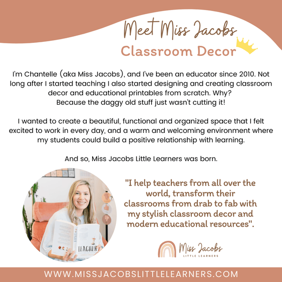Fraction Posters & Anchor Charts | Modern Calm Colors Math Classroom Decor - Miss Jacobs Little Learners