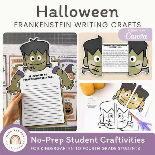 Frankenstein Halloween Writing Craft & Activities