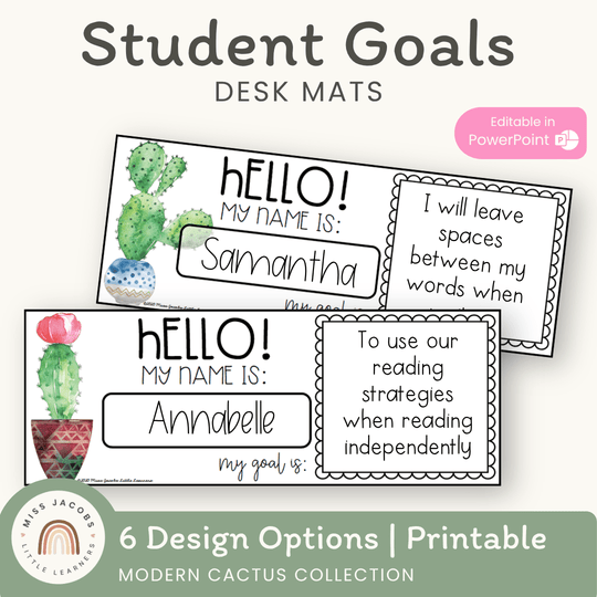 Goals Desk Mat | Cactus Theme