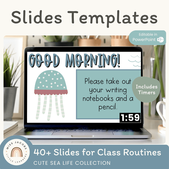 Google Morning Slides & PowerPoint Templates - Cute Sea Life